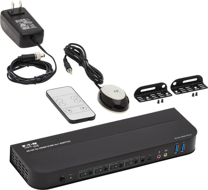 Actual product image Eaton 4-Port HDMI/USB KVM Switch 4K 60Hz HDR HDCP 2.2 IR USB Sharing