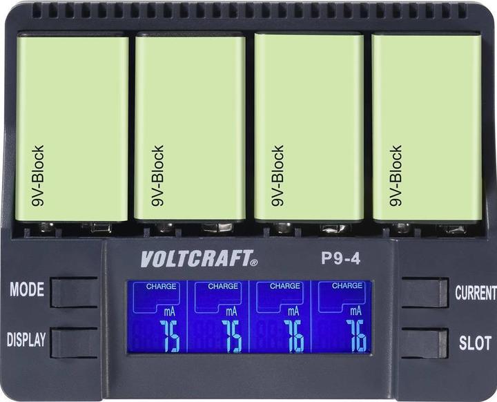 Immagine prodotto Voltcraft P9-4 (1 pz., 9V Block, Caricabatterie senza batteria)