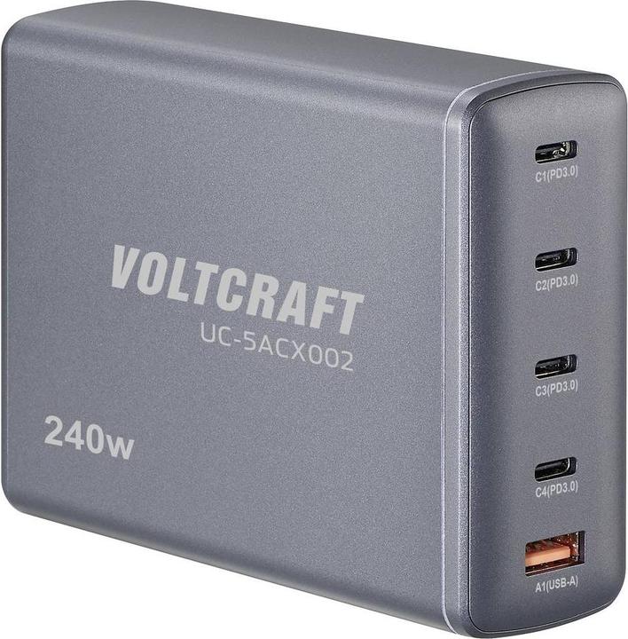 Produktbild Voltcraft UC-5ACX002 USB-Ladestation 240 W Innenbereich Ausgangsstrom (max.) 5 A (240 W)