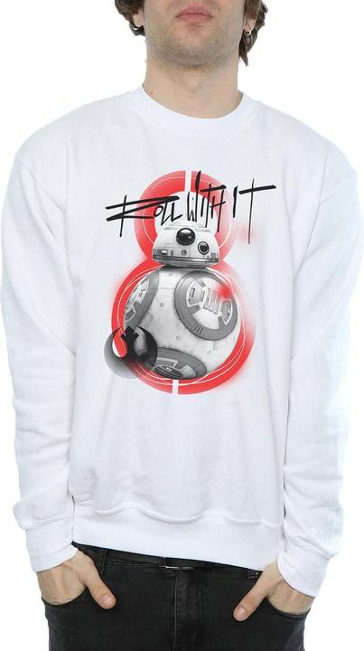 Actual product image Star Wars Mens The Last Jedi BB-8 Roll With It Sweatshirt (XXL)