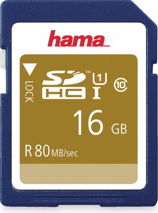 Produktbild Hama SDHC 16GB Class 10 UHS-I (26 GB, SDHC, U1, UHS-I)