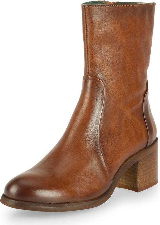 Produktbild Felmini MIRA D948: Schlichte, aber elegante Stiefel mit niedrigem Absatz aus cognacfarbenem Leder, mit einem (41)