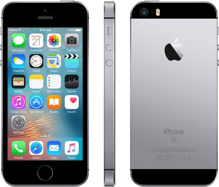 Produktbild Apple iPhone SE (16 GB, Space Gray, 4", Single SIM, 12 Mpx, 4G)