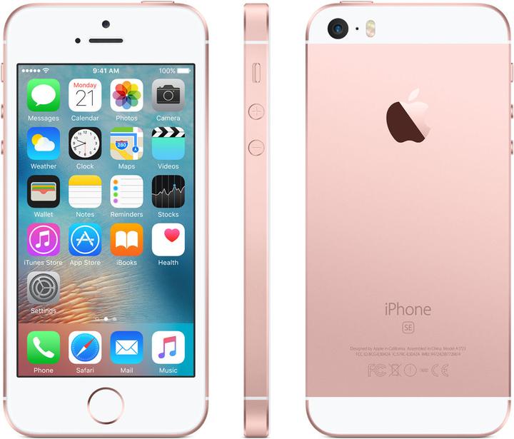Actual product image Apple iPhone SE (16 GB, Rose gold, 4", Single SIM, 12 Mpx, 4G)