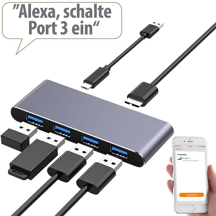 Actual product image Xystec WLAN USB 3.0 hub with 4 individually switchable ports (4 ports)