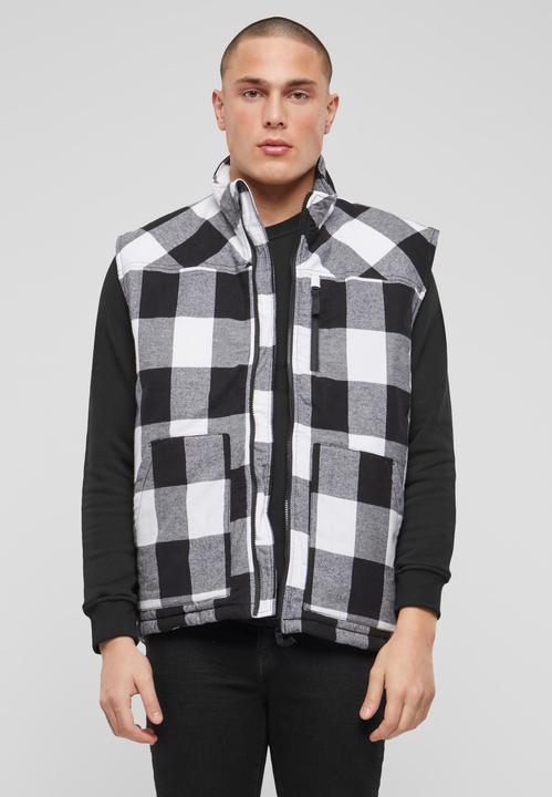 Actual product image Brandit Lumber waistcoat size XXL colour white/black (XXL)