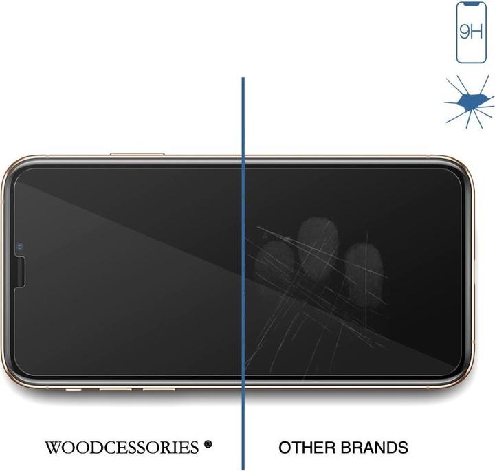 Immagine prodotto Woodcessories Premium Glass 3D (1 Pezzo/i, Apple iPhone SE (terza generazione), Apple iPhone SE (seconda generazione), Apple iPhone 6, Apple iPhone 8, Apple iPhone 7)