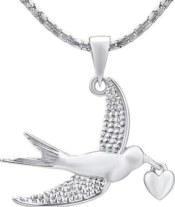 Produktbild Silvego Silver bird pendant with heart MWP13323A (925 Sterling Silber)