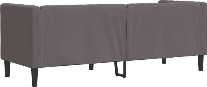 Image du produit VidaXL Canapé Chesterfield 3 places Fauteuil Canapé rembourré Gris Similicuir (Chesterfield)