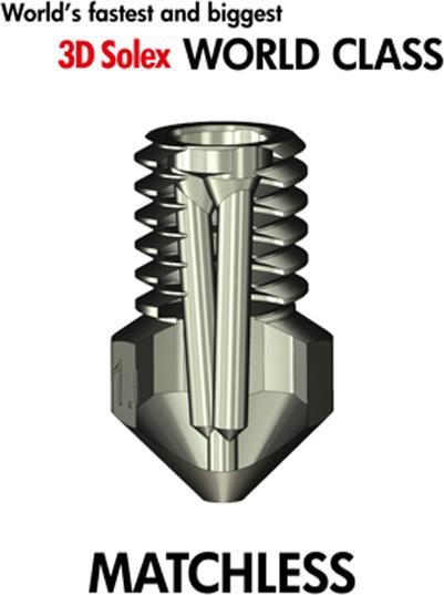 Actual product image 3D Solex RAISE3D Matchless Nozzle 1.0mm N2 Series