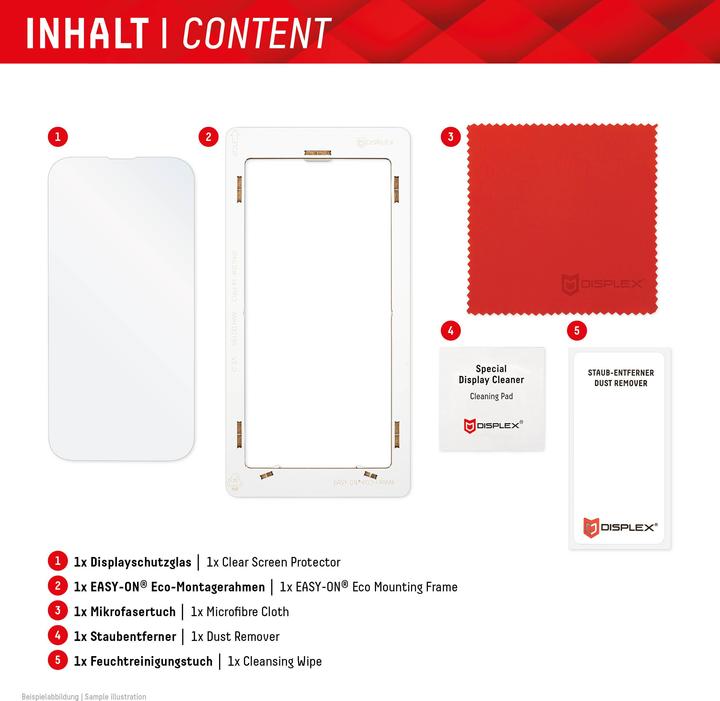 Immagine prodotto Displex Real Glass (1 Pezzo/i, Apple iPhone 15 Pro Max, Apple iPhone 15 Plus)