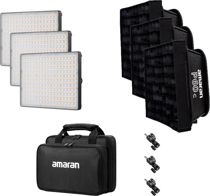Image du produit Amaran Kit de 3 luminaires P60c (Panneaux lumineux)