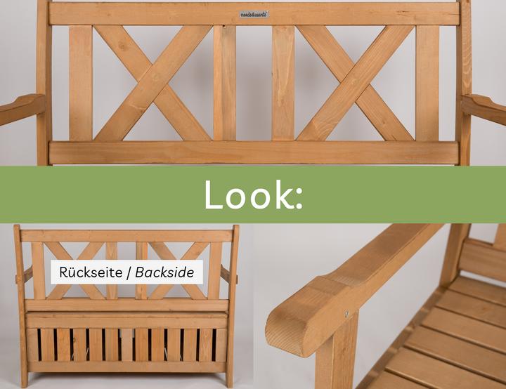 Actual product image Needs&Wants Gartenbank "Chesty3" mit Truhe u. Abdeckung, Tanne (braun)