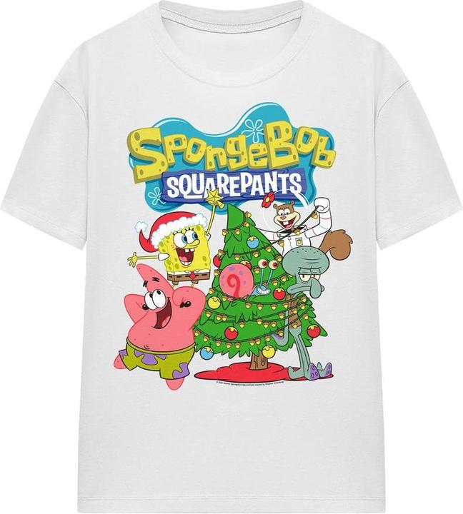 Actual product image Spongebob Squarepants Unisex Adult Christmas Tree T-Shirt (XL)