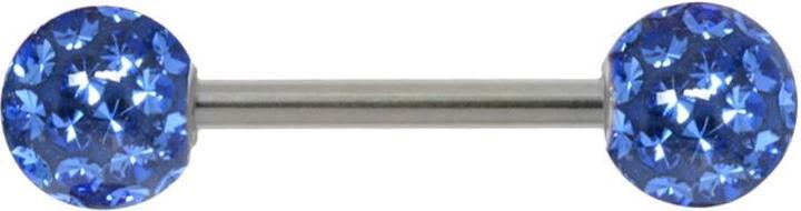 Actual product image Bijouteria Tongue piercing (Epoxy resin, Surgical steel 316L, Crystal)