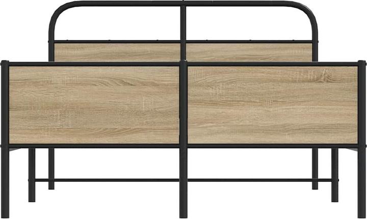 Produktbild VidaXL Bettgestell ohne Matratze 140x200 cm Sonoma-Eiche Holzwerkstoff (140 x 200 cm)