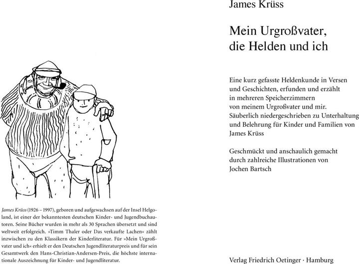 Produktbild Mein Urgrossvater, die Helden und ich (Deutsch, James Krüss, Jochen Bartsch, Jan Buchholz, Heiner Rothfuchs, 2009)