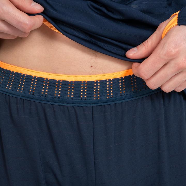 Actual product image Kipsta Women's/men's football training trousers - CLR orange/navy blue (W34/L34)