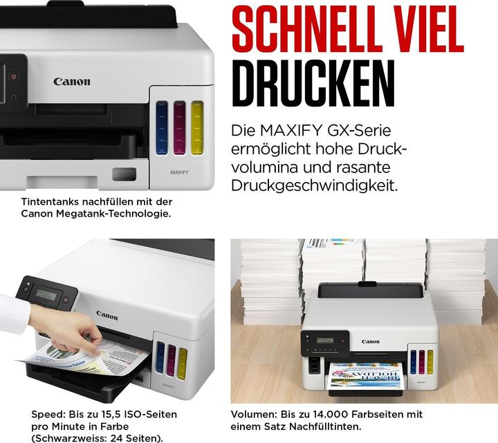 Actual product image Canon MAXIFY GX3050 (Ink tank, Colour)
