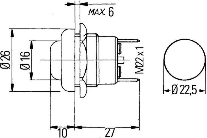 Image du produit Hella 10 Interrupteur d'allumage/démarrage vissé 6JF 001 571-131