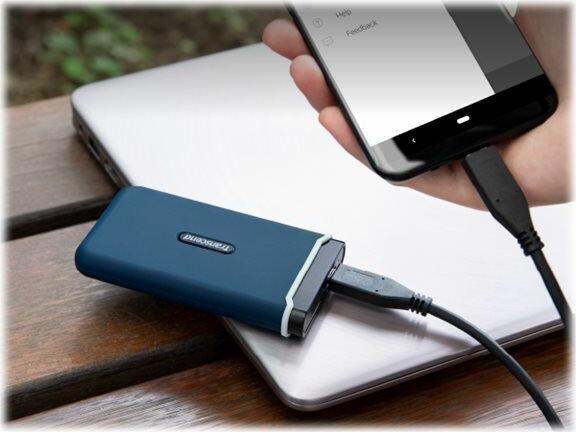 Actual product image Transcend SSD ESD370C 250GB USB-C USB 3.1 Gen 2 (250 GB)