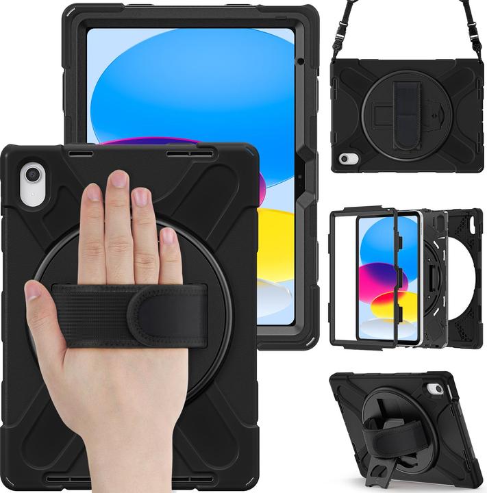 Produktbild DLH Reinforced Case With Shoulder Strap Rotating Handle And Stand (Ipad 10)