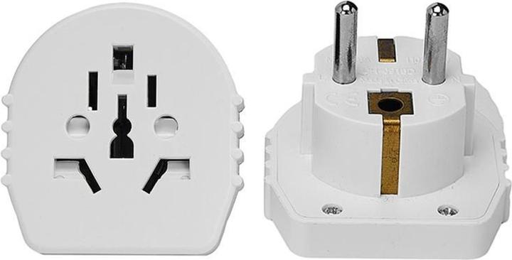Produktbild MicroConnect petravel15 Netzstecker-Adapter für Steckdose (58 mm, 58 mm, 45 mm) weiss