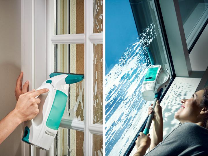 Actual product image Leifheit Dry & Clean window vacuum cleaner set with handle, washer, narrow suction nozzle