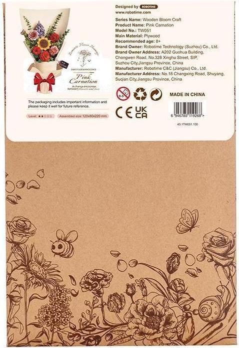 Image du produit Robotime Kit de maquettes 'BOUQUET DE FLEURS'.