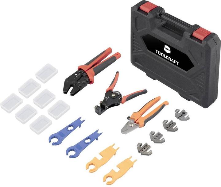 Produktbild Toolcraft TO-9660084 Solar Installations Werkzeug Set MC3 & MC4 Verbindungen (18 Stk.)