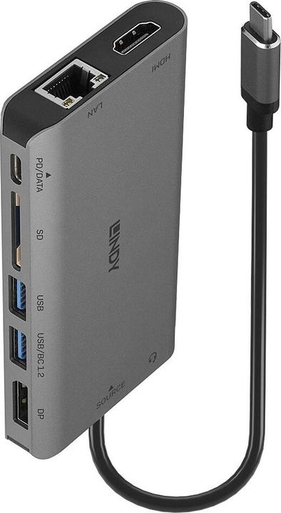 Actual product image Lindy DST-Mini XT (USB-C, 8 Ports)