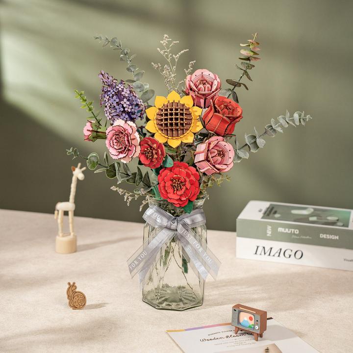 Image du produit Robotime Kit de maquettes 'BOUQUET DE FLEURS'.