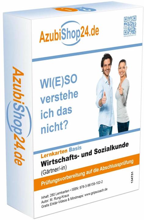 Produktbild Lernkarten Wirtschafts- und Sozialkunde Gärtner Prüfungsvorbereitung Wiso Prüfung (Deutsch, Michaela Rung-Kraus, Daniel Becker, 2024)