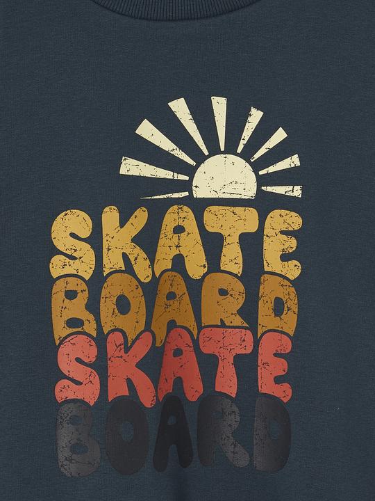 Immagine prodotto Vertbaudet Jungen Sweatshirt mit grossem Skater-Motiv, Recycling-Polyester (92)