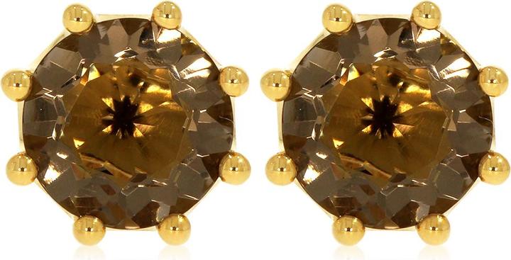 Produktbild Xen Ohrstecker mit Rauch HT-Quarz ca. 3,78 ct. vergoldet (925 Sterling Silber)