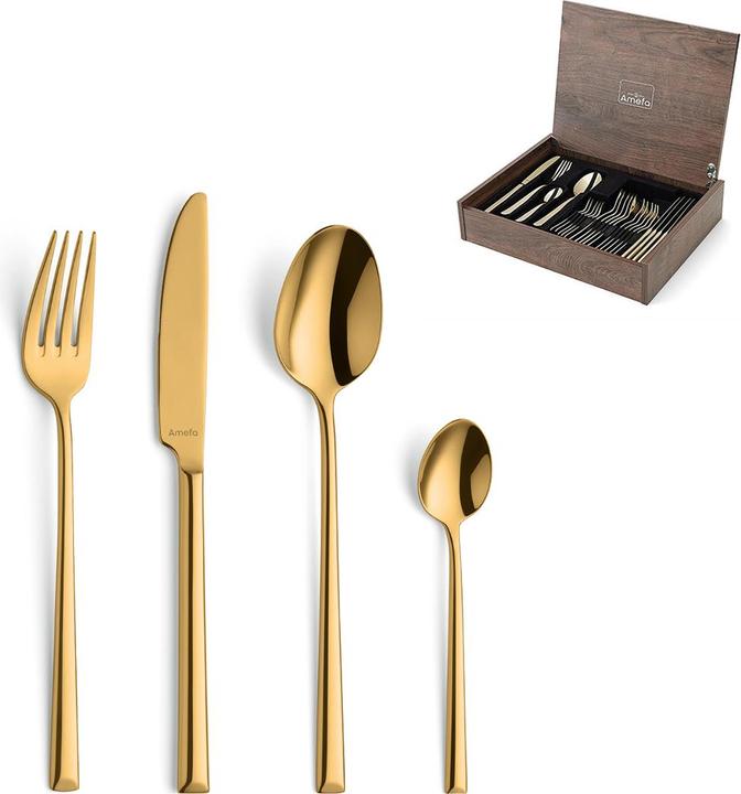 Actual product image Amefa METROPOLE Besteckset 24-teilig PVD gold (24 Piece, Cutlery set)
