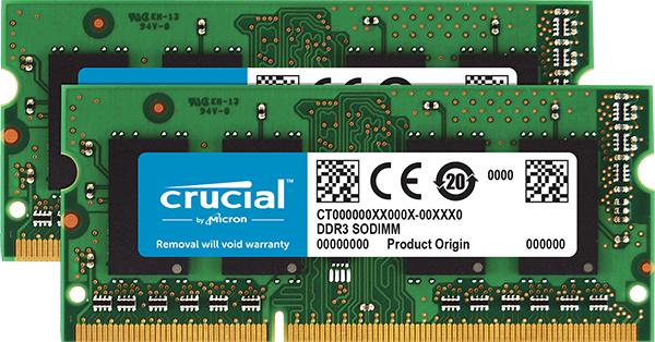 Produktbild Crucial 16GB DDR3L (2 x 8GB, 1866 MHz, DDR3L-RAM, SO-DIMM)