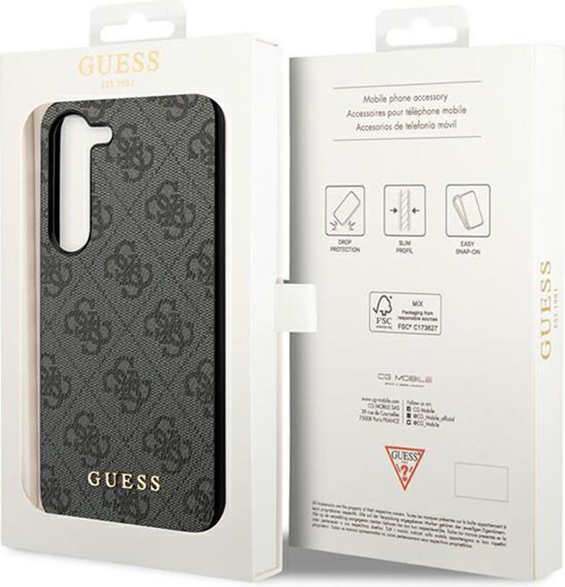 Produktbild Guess Gehäuse für S24+ S926 GUHCS24MG4GFGR Hardcase 4G Metall Gold Logo schwarz (Samsung Galaxy S24+)