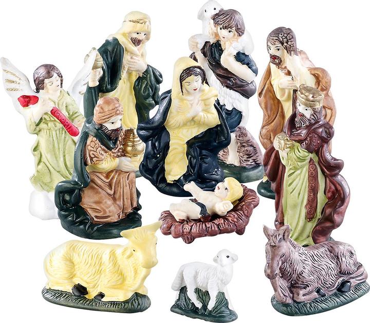 Actual product image Britesta 11-piece porcelain Christmas crib figurine set