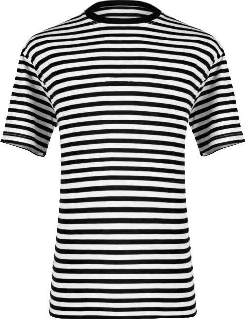 Actual product image Thetru Herren Ringelshirt kurzarm schwarz-weiss – alltagstauglich (3XL)