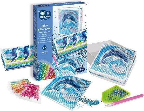 Actual product image Sentosphere Rhinestone box dolphins