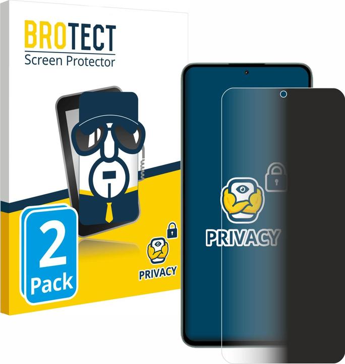 Productafbeelding BROTECT Anti-spionnetje privacyfolie Beschermfolie tegen blauw licht (2 Stuk, Xiaomi 13T)