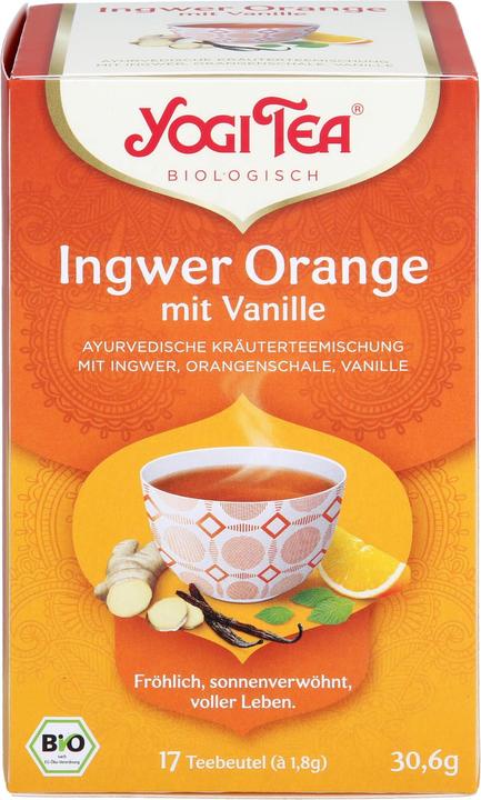 Immagine prodotto Yogi Tea Miscela di tisane ayurvediche allo zenzero e arancia con vaniglia, 17 bustine filtro (30.60 g)