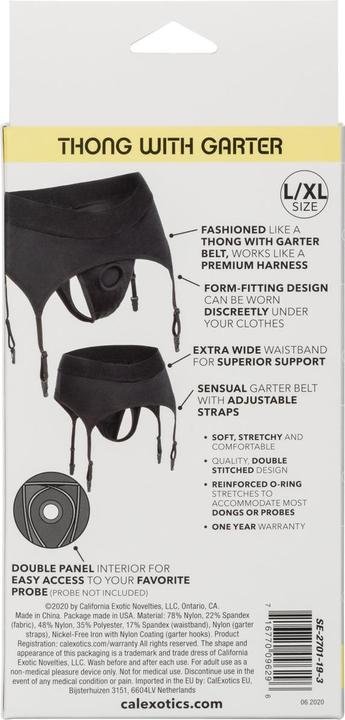Productafbeelding CalExotics Grenzeloze™ String met Kousenband - L/XL (L, XL)