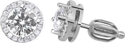 Produktbild Beneto Silver earrings with zircons AGUP1610S (L)