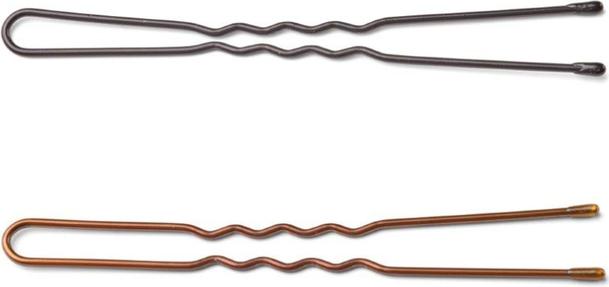 Actual product image Trisa Hairpins wavy U-shaped 75mm brown 250 pcs. (250 pcs.)