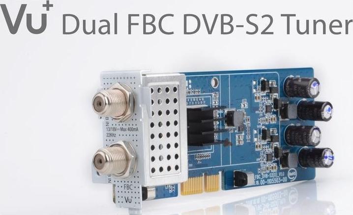 Actual product image Vu+ DVB-S2 /S2X FBC Twin Tuner Duo (8 GB, 2x DVB-S2X, CI+ slot)