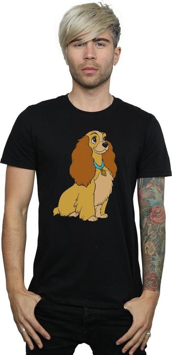 Actual product image Disney Mens Lady And The Tramp Lady Spaghetti Heart T-Shirt (XXL)
