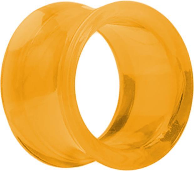Star Piercing Flared Tunnel orange (ohne Messing, Acryl)