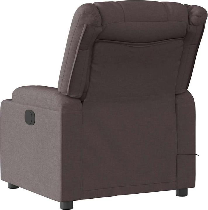 Actual product image VidaXL Massage chair electric dark brown fabric